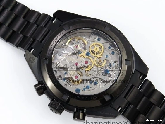 0307 Speedmaster Black Benom PVD Moon RMF Best Edition on PVD Bracelet Lemania HW WrinkleFree 7727